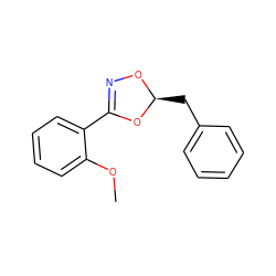 COc1ccccc1C1=NO[C@@H](Cc2ccccc2)O1 ZINC000095585628