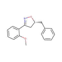 COc1ccccc1C1=NO[C@H](Cc2ccccc2)C1 ZINC000095585724