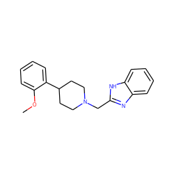 COc1ccccc1C1CCN(Cc2nc3ccccc3[nH]2)CC1 ZINC000013581165