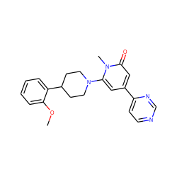 COc1ccccc1C1CCN(c2cc(-c3ccncn3)cc(=O)n2C)CC1 ZINC000066066668