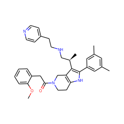 COc1ccccc1CC(=O)N1CCc2[nH]c(-c3cc(C)cc(C)c3)c([C@H](C)CNCCc3ccncc3)c2C1 ZINC000028823028