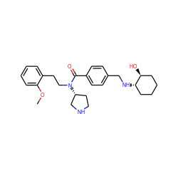 COc1ccccc1CCN(C(=O)c1ccc(CN[C@H]2CCCC[C@@H]2O)cc1)[C@@H]1CCNC1 ZINC000028823665