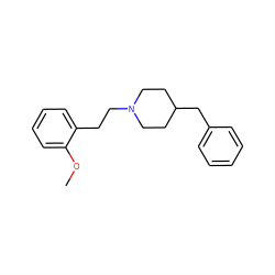 COc1ccccc1CCN1CCC(Cc2ccccc2)CC1 ZINC000653812628