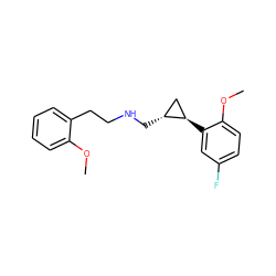 COc1ccccc1CCNC[C@@H]1C[C@H]1c1cc(F)ccc1OC ZINC001772634592