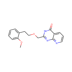 COc1ccccc1CCOCc1nc2ncccc2c(=O)[nH]1 ZINC000058468584