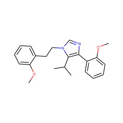 COc1ccccc1CCn1cnc(-c2ccccc2OC)c1C(C)C ZINC000095598508