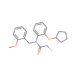 COc1ccccc1CN(C(=O)CF)c1ccccc1OC1CCCC1 ZINC000084689969