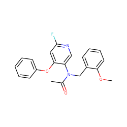 COc1ccccc1CN(C(C)=O)c1cnc(F)cc1Oc1ccccc1 ZINC000072113230
