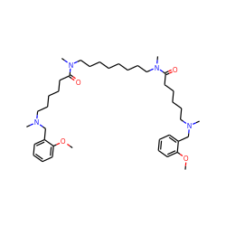 COc1ccccc1CN(C)CCCCCC(=O)N(C)CCCCCCCCN(C)C(=O)CCCCCN(C)Cc1ccccc1OC ZINC000003814002