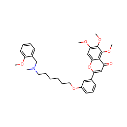 COc1ccccc1CN(C)CCCCCCOc1cccc(-c2cc(=O)c3c(OC)c(OC)c(OC)cc3o2)c1 ZINC000473114387