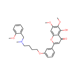 COc1ccccc1CN(C)CCCCOc1cccc(-c2cc(=O)c3c(O)c(OC)c(OC)cc3o2)c1 ZINC000473115886