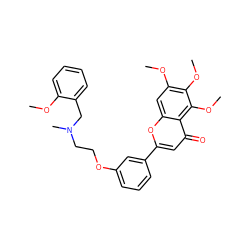 COc1ccccc1CN(C)CCOc1cccc(-c2cc(=O)c3c(OC)c(OC)c(OC)cc3o2)c1 ZINC000473116236