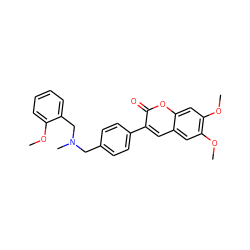 COc1ccccc1CN(C)Cc1ccc(-c2cc3cc(OC)c(OC)cc3oc2=O)cc1 ZINC000028710691