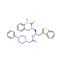 COc1ccccc1CN(C[C@@H](Cc1csc2ccccc12)NC(=O)CN1CCN(c2ccccc2)CC1)C(C)=O ZINC000027864760