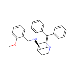 COc1ccccc1CN[C@@H]1C2CCN(CC2)[C@H]1C(c1ccccc1)c1ccccc1 ZINC000034420172