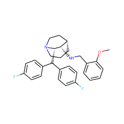 COc1ccccc1CN[C@H]1[C@H]2CCCN(CC2)[C@H]1C(c1ccc(F)cc1)c1ccc(F)cc1 ZINC000028011732