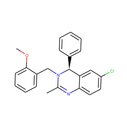 COc1ccccc1CN1C(C)=Nc2ccc(Cl)cc2[C@@H]1c1ccccc1 ZINC000072124866