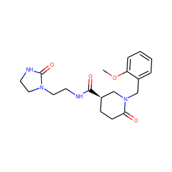 COc1ccccc1CN1C[C@H](C(=O)NCCN2CCNC2=O)CCC1=O ZINC000011813690