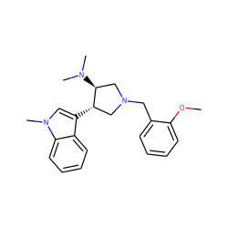 COc1ccccc1CN1C[C@H](c2cn(C)c3ccccc23)[C@@H](N(C)C)C1 ZINC000584905614