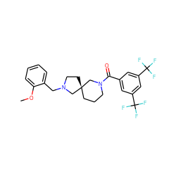 COc1ccccc1CN1CC[C@@]2(CCCN(C(=O)c3cc(C(F)(F)F)cc(C(F)(F)F)c3)C2)C1 ZINC000003956206