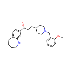COc1ccccc1CN1CCC(CCC(=O)c2ccc3c(c2)NCCCC3)CC1 ZINC000013737860