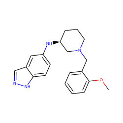 COc1ccccc1CN1CCC[C@H](Nc2ccc3[nH]ncc3c2)C1 ZINC000114337841