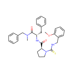 COc1ccccc1CNC(=S)N1CCC[C@H]1C(=O)N[C@@H](Cc1ccccc1)C(=O)N(C)Cc1ccccc1 ZINC000026847535