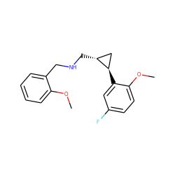 COc1ccccc1CNC[C@@H]1C[C@H]1c1cc(F)ccc1OC ZINC001772604452