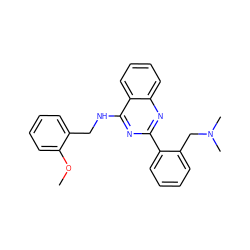 COc1ccccc1CNc1nc(-c2ccccc2CN(C)C)nc2ccccc12 ZINC000004268458