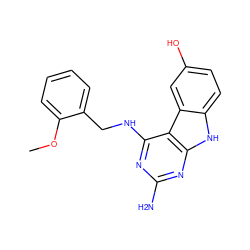 COc1ccccc1CNc1nc(N)nc2[nH]c3ccc(O)cc3c12 ZINC001772612282