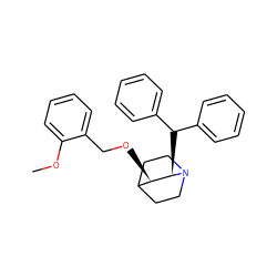 COc1ccccc1CO[C@@H]1C2CCN(CC2)[C@@H]1C(c1ccccc1)c1ccccc1 ZINC000027644996