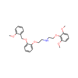 COc1ccccc1COc1ccccc1OCCNCCOc1c(OC)cccc1OC ZINC000013676656