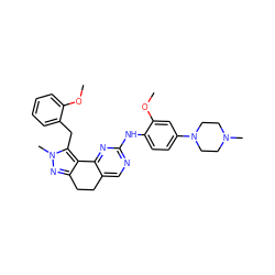 COc1ccccc1Cc1c2c(nn1C)CCc1cnc(Nc3ccc(N4CCN(C)CC4)cc3OC)nc1-2 ZINC000169702173