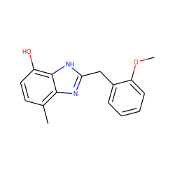 COc1ccccc1Cc1nc2c(C)ccc(O)c2[nH]1 ZINC000026295454