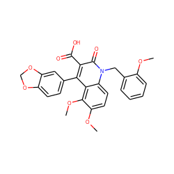 COc1ccccc1Cn1c(=O)c(C(=O)O)c(-c2ccc3c(c2)OCO3)c2c(OC)c(OC)ccc21 ZINC000029552372