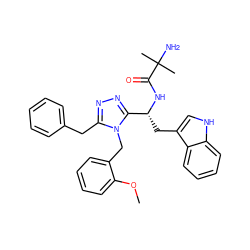 COc1ccccc1Cn1c(Cc2ccccc2)nnc1[C@@H](Cc1c[nH]c2ccccc12)NC(=O)C(C)(C)N ZINC000028636252