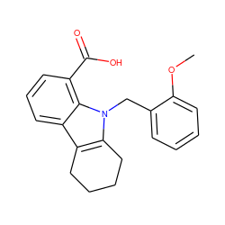 COc1ccccc1Cn1c2c(c3cccc(C(=O)O)c31)CCCC2 ZINC000038421694