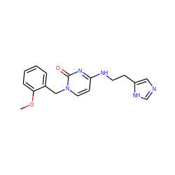 COc1ccccc1Cn1ccc(NCCc2cnc[nH]2)nc1=O ZINC000073156794