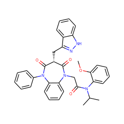 COc1ccccc1N(C(=O)CN1C(=O)[C@@H](Cc2n[nH]c3ccccc23)C(=O)N(c2ccccc2)c2ccccc21)C(C)C ZINC000026658031