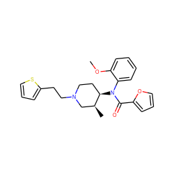 COc1ccccc1N(C(=O)c1ccco1)[C@@H]1CCN(CCc2cccs2)C[C@@H]1C ZINC000026724007