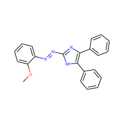 COc1ccccc1N=Nc1nc(-c2ccccc2)c(-c2ccccc2)[nH]1 ZINC000254600743