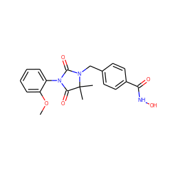 COc1ccccc1N1C(=O)N(Cc2ccc(C(=O)NO)cc2)C(C)(C)C1=O ZINC000206142040