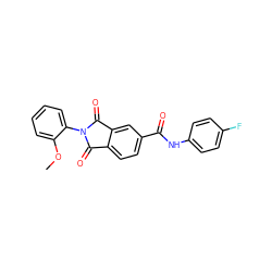 COc1ccccc1N1C(=O)c2ccc(C(=O)Nc3ccc(F)cc3)cc2C1=O ZINC000005198085