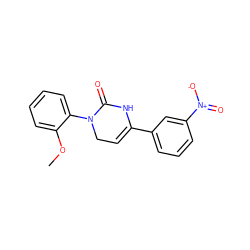 COc1ccccc1N1CC=C(c2cccc([N+](=O)[O-])c2)NC1=O ZINC000000501485