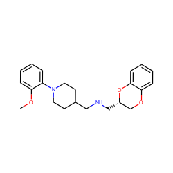 COc1ccccc1N1CCC(CNC[C@H]2COc3ccccc3O2)CC1 ZINC000004641786