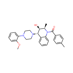 COc1ccccc1N1CCN([C@H]2c3ccccc3N(C(=O)c3ccc(C)cc3)[C@H](C)[C@@H]2O)CC1 ZINC000096941840