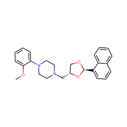 COc1ccccc1N1CCN(C[C@@H]2CO[C@@H](c3cccc4ccccc34)O2)CC1 ZINC000103220215