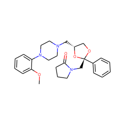 COc1ccccc1N1CCN(C[C@@H]2CO[C@](CN3CCCC3=O)(c3ccccc3)O2)CC1 ZINC000064531877