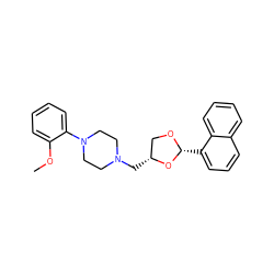 COc1ccccc1N1CCN(C[C@@H]2CO[C@H](c3cccc4ccccc34)O2)CC1 ZINC000103221569