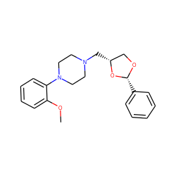 COc1ccccc1N1CCN(C[C@@H]2CO[C@H](c3ccccc3)O2)CC1 ZINC000103221573